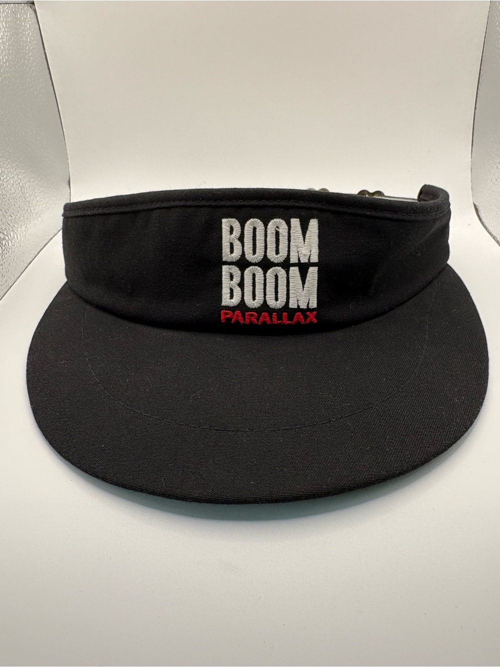 Vintage Lynx Boom Boom Parallax Golf Visor USA Made Adjustable Black